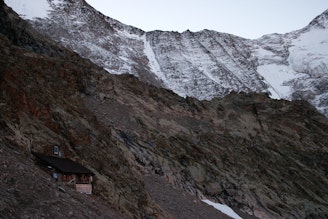 View of the steep slopes to the Durier, from the Plan Glacier Hut.jpg